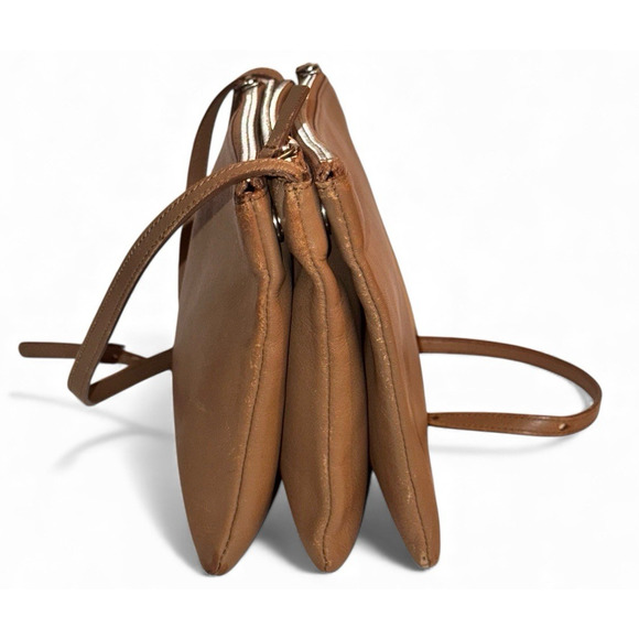 Authentic CELINE Calf Skin Trio Bag Shoulder Bag Crossbody Bag Beige - Small - Picture 4 of 16